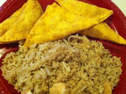 Ragoons and Shrimp Fried Rice