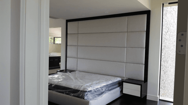 Custom Bed, Floating Nightstands