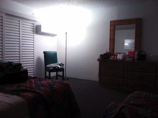 This is the room that should have a little table there with a fridge and/or a microwave yet nothing