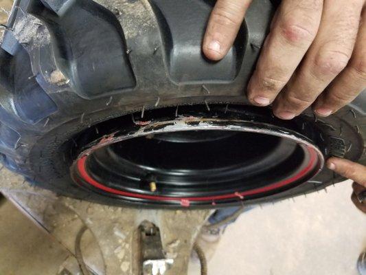 Rim damage