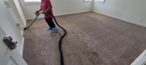 "A good customer with a big house full of dirty carpet is moving out.  Better make the carpets smell clean and beautiful for the new tenants