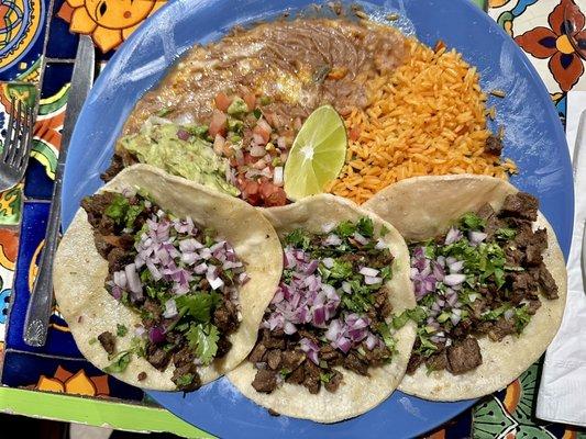 Excellent steak street tacos