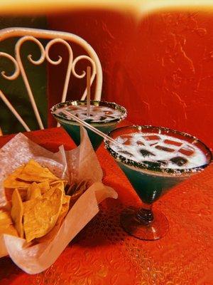 Chips and margaritas