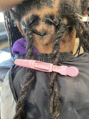 Loc retwist Three stand twist