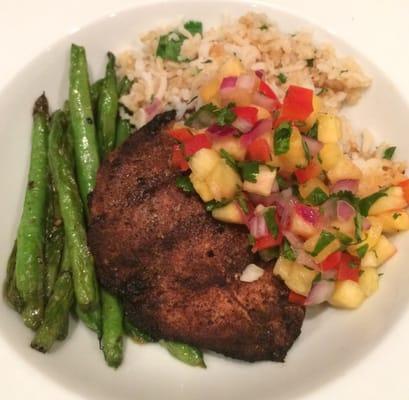 Grilled Jerk Chicken with Fresh Pineapple Salsa