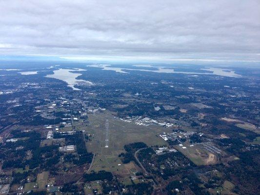 Looking North from over Scott Lake.  Taken from 9,000 feet.