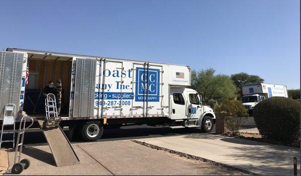 Job in Scottsdale, AZ.  Having many doors helps the load and unloading process.  Efficiency is always key!