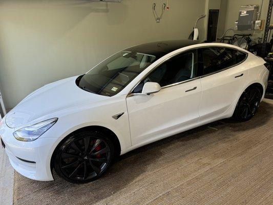 Ceramic coating for Tesla sedan