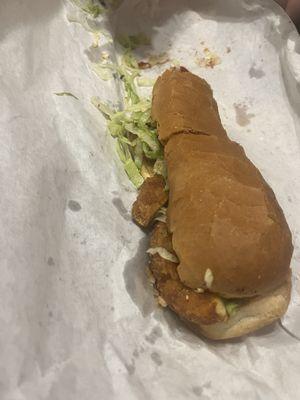 Giant chicken grinder with lettuce