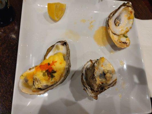 Grilled oysters. Not bad. If you really love oyster, raw is better.