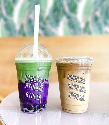 Ube Matcha and Chaga Latte