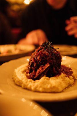 Short rib with polenta