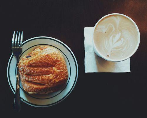 Chocolate croissant and mocha! It was delicious!