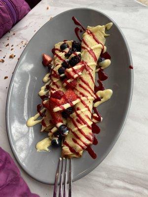 Berry crepes breakfast special