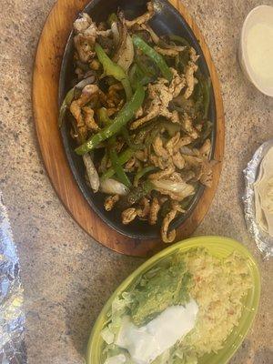 Chicken fajitas (no tomatoes)