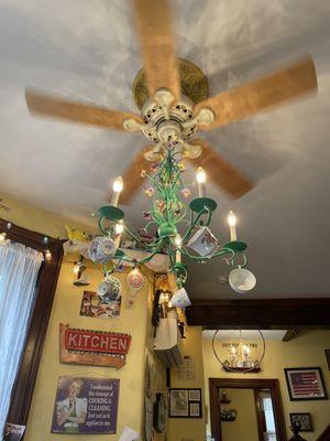 Chandelier with teacups!