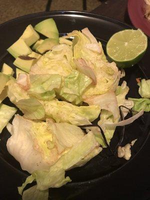 I added my own avocado n lime. This was the second day leftovers from their delivery food.