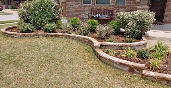 Chopped Stone Retaining Wall