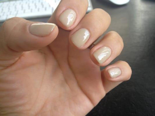 Gel manicure.