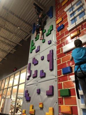 2 of the climbing walls.