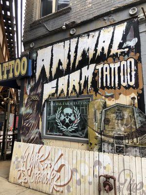 Animal Farm Tattoo parlor.