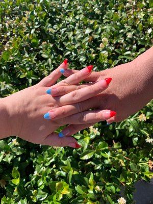 My nail set is the baby blue French tips, done by Sunny :)