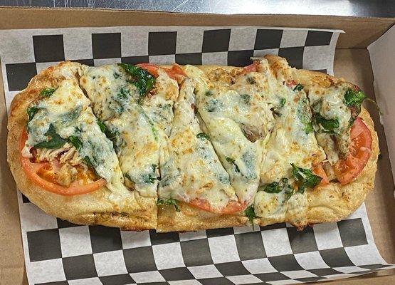 Chicken Florentine Flat Bread