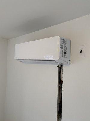 New Install of a Ductless Heat-Pump System. (Indoor Wall Mounted Head).