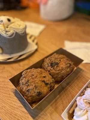 Pork floss mochi cake