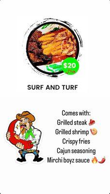 Surf & turf is mouth watering!