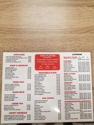 Menu side 2