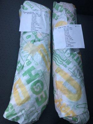 Two takeout subs