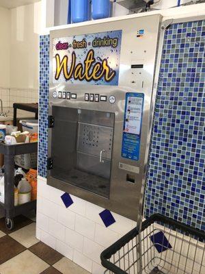 Clean hand washing station plus filtered water station