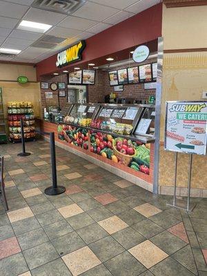 Subway inside the store