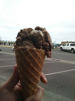 Rocky Road in waffle cone :-)