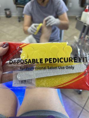 My own pedi kit disposable