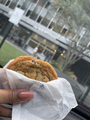 Delicious chocolate chip cookie