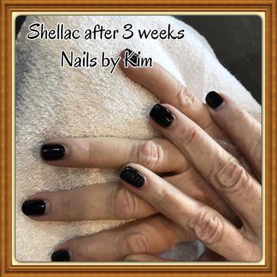 Her Shellac after 3 weeks