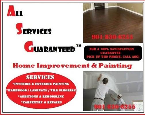 ASG Painting and Home Remodeling is a full service residential and Industrial Painting, Home Improvements and Home Remodeling.