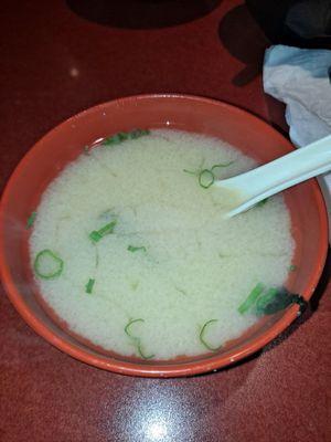 Miso soup was excellent!