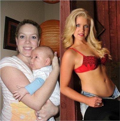 Mom of two before and after