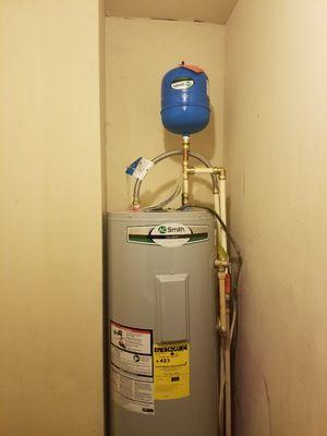 Water heater installation.