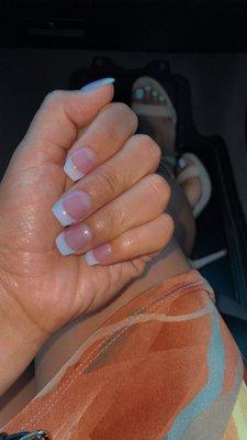 French tip and white nails