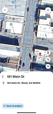 Google Earth: 181 Main St. - claimed by Grave Roberts/Alpine Vet, this is not a real place of business.