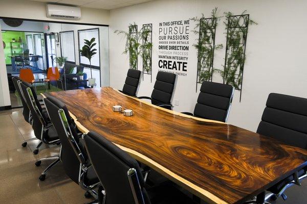 14' Conference Room Table at ParaCore paid media agency in Phoenix AZ.