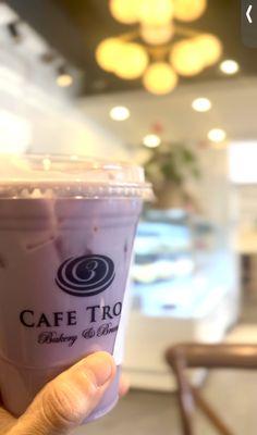 Taro tea latte