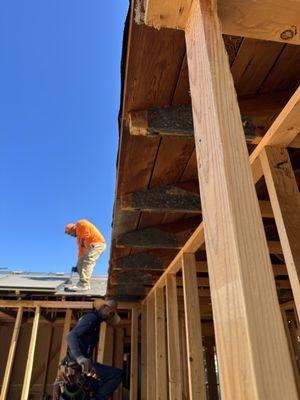 Framing beam installation