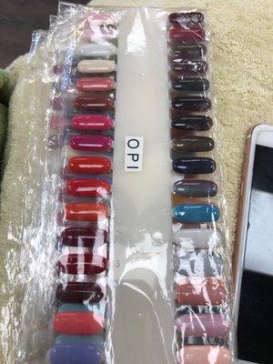 Nail colors.