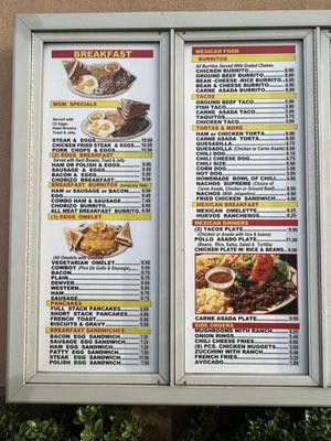 Updated menus! 2022