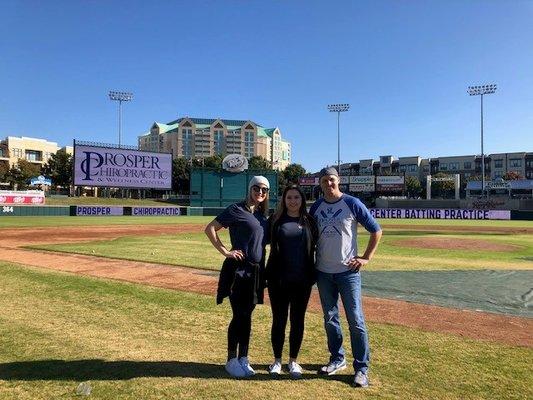 Prosper Chiropractic day at the RoughRiders Stadium